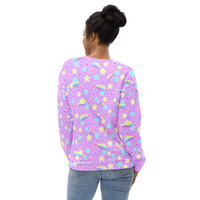 Starry Party Purple Unisex Sweatshirt - Thumbnail 6