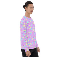 Starry Party Purple Unisex Sweatshirt - Thumbnail 11