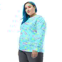 Starry Party Blue Unisex Sweatshirt - Thumbnail 2