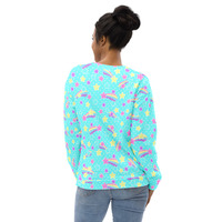 Starry Party Blue Unisex Sweatshirt - Thumbnail 6