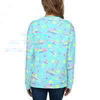 Starry Party Blue Unisex Sweatshirt - Thumbnail 9