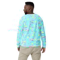 Starry Party Blue Unisex Sweatshirt - Thumbnail 10