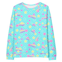 Starry Party Blue Unisex Sweatshirt - Thumbnail 20