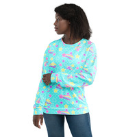 Starry Party Blue Unisex Sweatshirt - Thumbnail 22