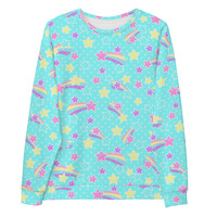 Starry Party Blue Unisex Sweatshirt - Thumbnail 25
