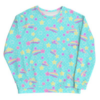 Starry Party Blue Unisex Sweatshirt - Thumbnail 26