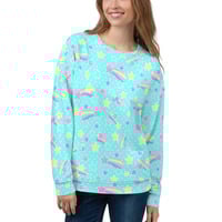Starry Party Blue Unisex Sweatshirt - Thumbnail 28