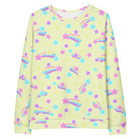 Starry Party Yellow Unisex Sweatshirt - Thumbnail 20