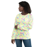 Starry Party Yellow Unisex Sweatshirt - Thumbnail 22