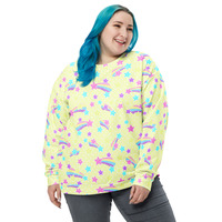 Starry Party Yellow Unisex Sweatshirt - Thumbnail 23