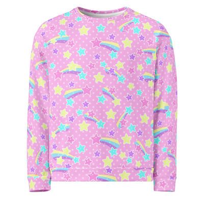 Starry party pink unisex sweatshirt