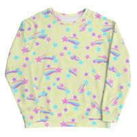 Starry Party Yellow Unisex Sweatshirt - Thumbnail 26