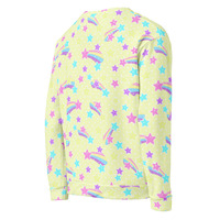 Starry Party Yellow Unisex Sweatshirt - Thumbnail 33