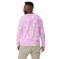 Starry Party Pink Unisex Sweatshirt - Thumbnail 10