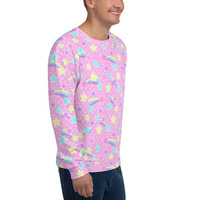 Starry Party Pink Unisex Sweatshirt - Thumbnail 14