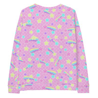 Starry Party Pink Unisex Sweatshirt - Thumbnail 18
