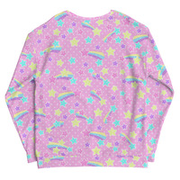 Starry Party Pink Unisex Sweatshirt - Thumbnail 19