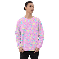 Starry Party Pink Unisex Sweatshirt - Thumbnail 27