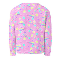 Starry Party Pink Unisex Sweatshirt - Thumbnail 31