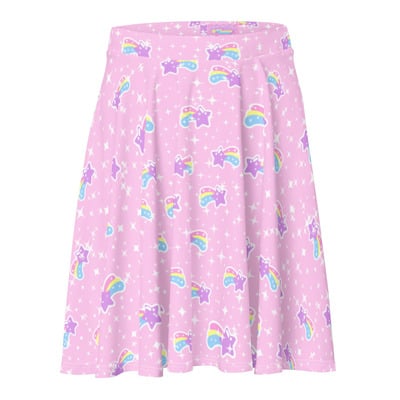 Bubblegum bunny shooting stars skater skirt