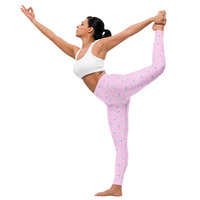 Bubblegum Bunny Shooting Stars Yoga Leggings - Thumbnail 6
