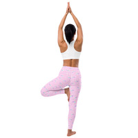 Bubblegum Bunny Shooting Stars Yoga Leggings - Thumbnail 7