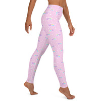 Bubblegum Bunny Shooting Stars Yoga Leggings - Thumbnail 12