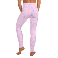 Bubblegum Bunny Shooting Stars Yoga Leggings - Thumbnail 13