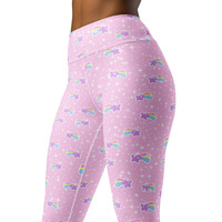 Bubblegum Bunny Shooting Stars Yoga Leggings - Thumbnail 14