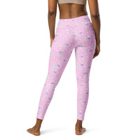 Bubblegum Bunny Shooting Stars Yoga Leggings - Thumbnail 16