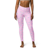 Bubblegum Bunny Shooting Stars Yoga Leggings - Thumbnail 17