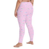 Bubblegum Bunny Shooting Stars Yoga Leggings - Thumbnail 25