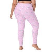 Bubblegum Bunny Shooting Stars Yoga Leggings - Thumbnail 26
