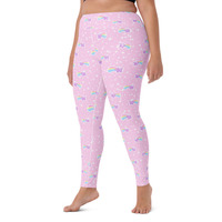 Bubblegum Bunny Shooting Stars Yoga Leggings - Thumbnail 28