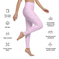 Bubblegum Bunny Shooting Stars Yoga Leggings - Thumbnail 30