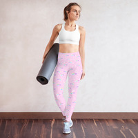 Bubblegum Bunny Shooting Stars Yoga Leggings - Thumbnail 35