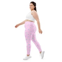 Bubblegum Bunny Shooting Stars Plus Size Leggings - Thumbnail 1