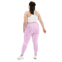 Bubblegum Bunny Shooting Stars Plus Size Leggings - Thumbnail 2
