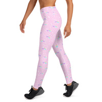 Bubblegum Bunny Shooting Stars Yoga Leggings - Thumbnail 39