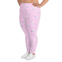 Bubblegum Bunny Shooting Stars Plus Size Leggings - Thumbnail 7