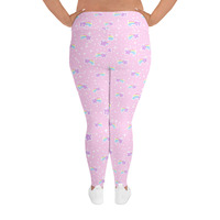 Bubblegum Bunny Shooting Stars Plus Size Leggings - Thumbnail 8