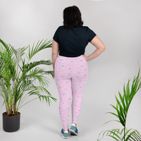 Bubblegum Bunny Shooting Stars Plus Size Leggings - Thumbnail 9