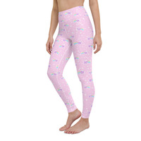 Bubblegum Bunny Shooting Stars Yoga Leggings - Thumbnail 44
