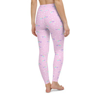 Bubblegum Bunny Shooting Stars Yoga Leggings - Thumbnail 45