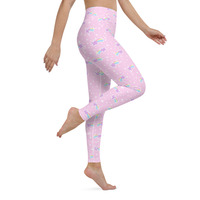Bubblegum Bunny Shooting Stars Yoga Leggings - Thumbnail 46