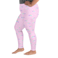 Bubblegum Bunny Shooting Stars Plus Size Leggings - Thumbnail 12