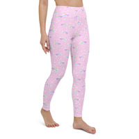 Bubblegum Bunny Shooting Stars Yoga Leggings - Thumbnail 47