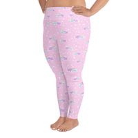 Bubblegum Bunny Shooting Stars Plus Size Leggings - Thumbnail 15