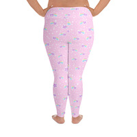 Bubblegum Bunny Shooting Stars Plus Size Leggings - Thumbnail 16