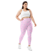 Bubblegum Bunny Shooting Stars Plus Size Leggings - Thumbnail 17